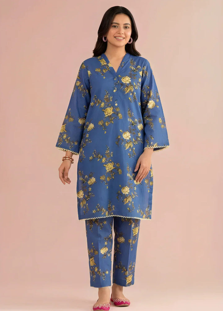 Stitching Cotton Women Pret Pure Cambric 2 Piece Printed Suit D-27 - SummerCollection