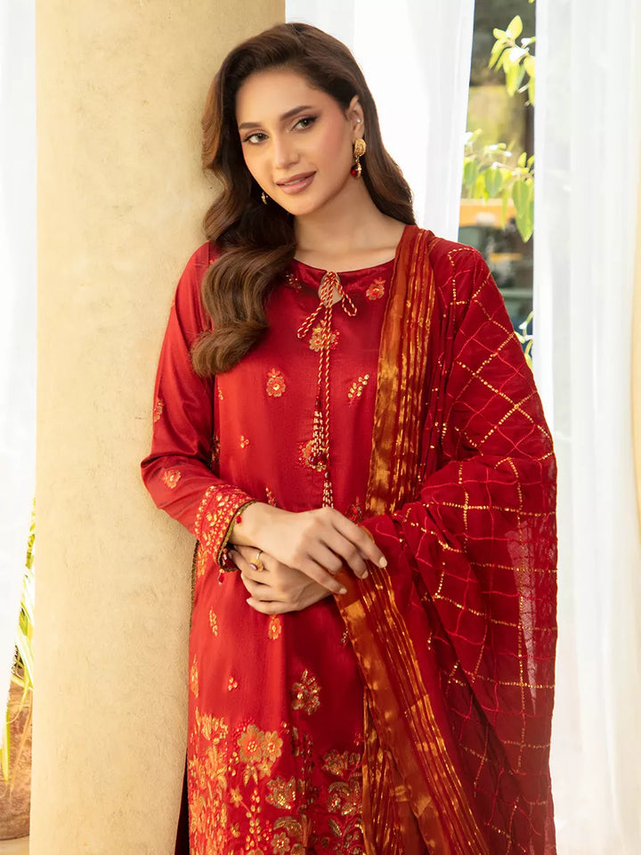 Jashn e Noor by Salitex Unstitched Embroidered 3 Piece Net SUNW7NO083 - Summer Collection