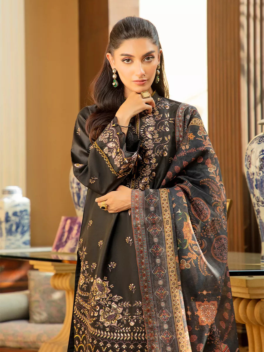 Jashn e Noor by Salitex Unstitched Embroidered 3 Piece Net SUNW7JI082 - Summer Collection
