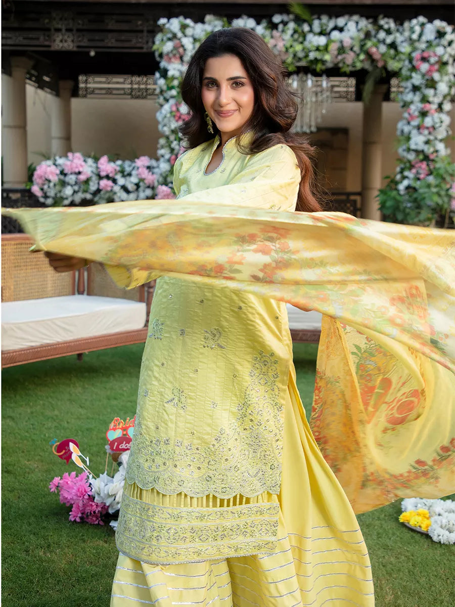 Jashn e Noor by Salitex Unstitched Embroidered 3 Piece Cotton Net SUNW7JI088 - Summer Collection