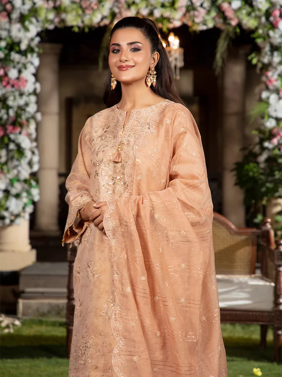 Jashn e Noor by Salitex Unstitched Embroidered 3 Piece Khaddi Net SUNW7NO088 - Summer Collection