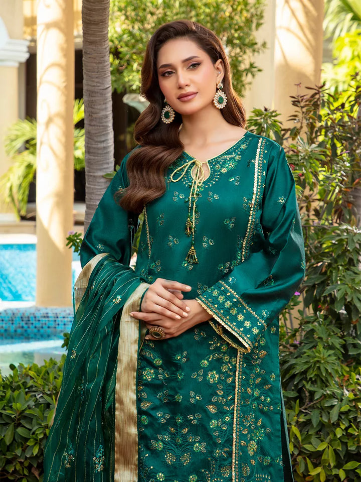 Jashn e Noor by Salitex Unstitched Embroidered 3 Piece Khaddi Net SUNW7NO073 - Summer Collection