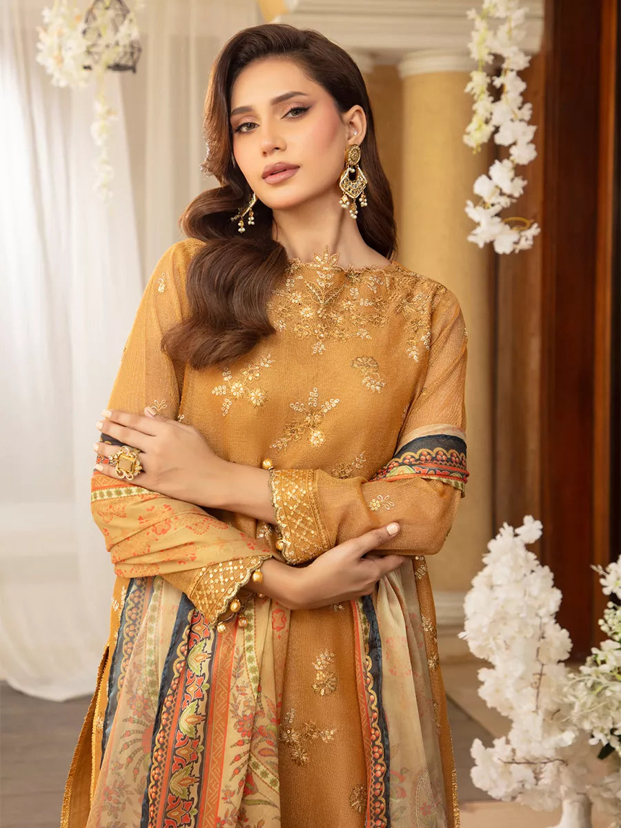 Jashn e Noor by Salitex Unstitched Embroidered 3 Piece Silk SUNW7JI087 - Summer Collection