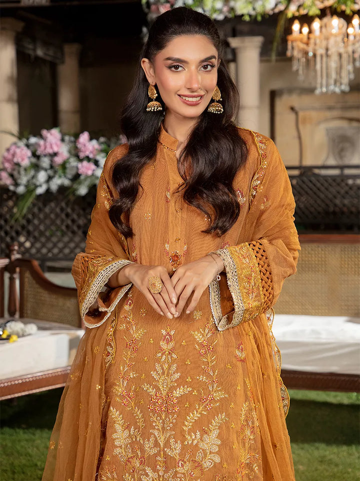 Jashn e Noor by Salitex Unstitched Embroidered 3 Piece Cotton Net SUNW7NO091 - Summer Collection