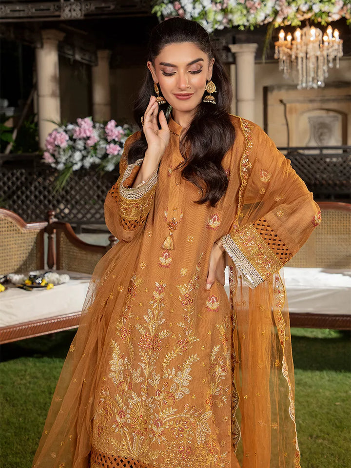 Jashn e Noor by Salitex Unstitched Embroidered 3 Piece Cotton Net SUNW7NO091 - Summer Collection