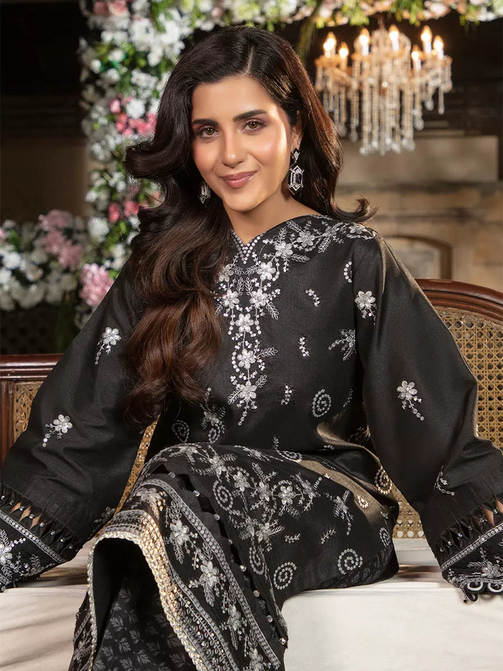 Jashn e Noor by Salitex Unstitched Embroidered 3 Piece Silk SUNW7NO082 - Summer Collection