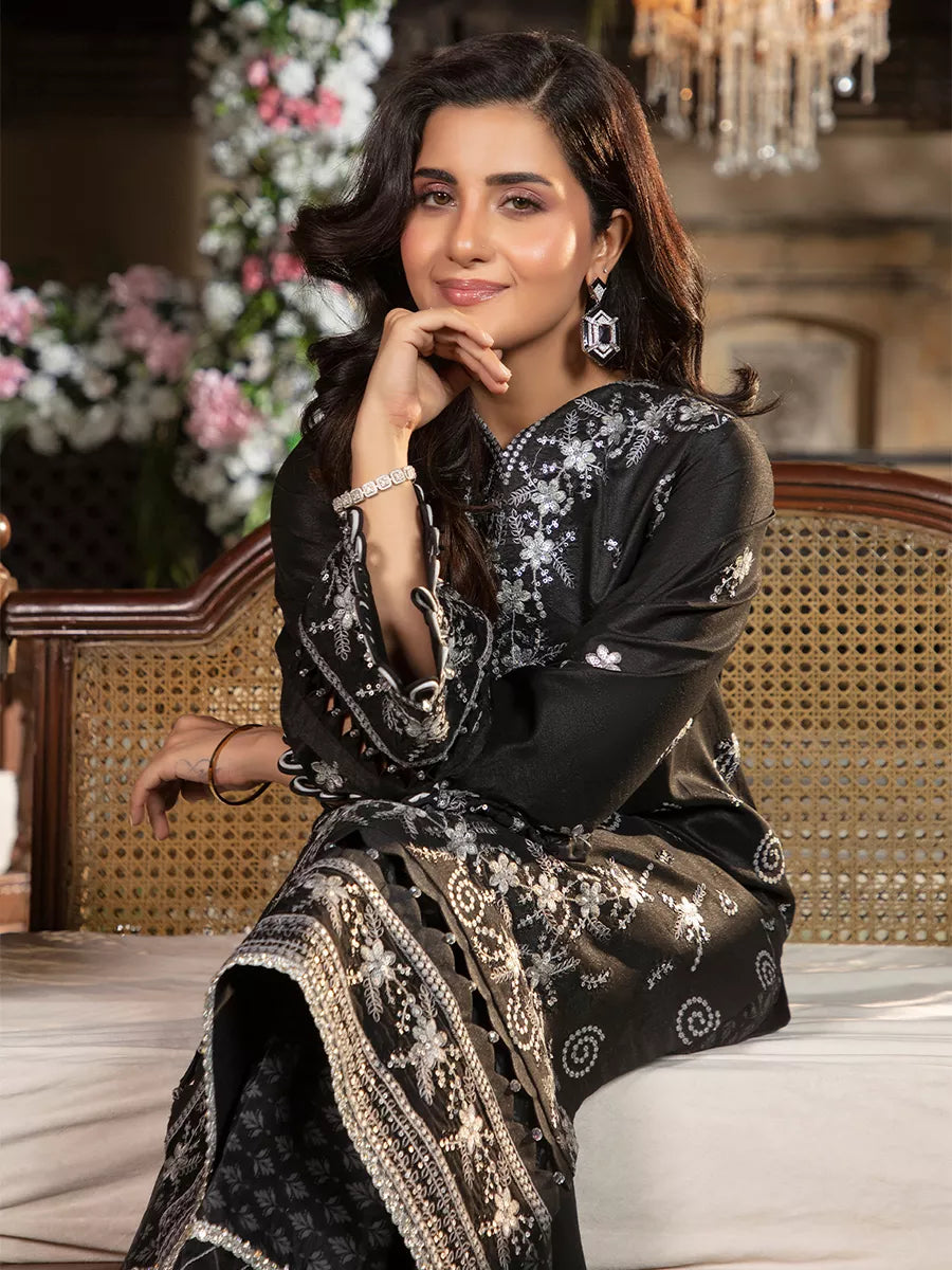 Jashn e Noor by Salitex Unstitched Embroidered 3 Piece Silk SUNW7NO082 - Summer Collection
