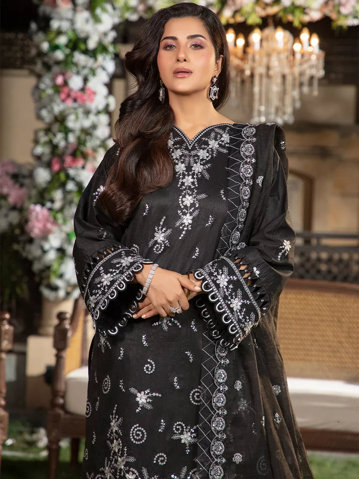 Jashn e Noor by Salitex Unstitched Embroidered 3 Piece Silk SUNW7NO082 - Summer Collection