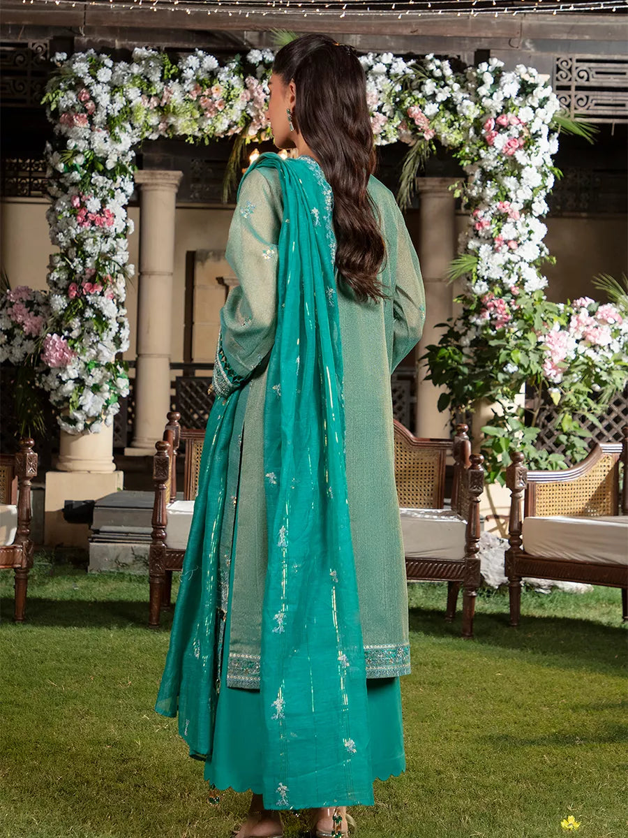 Jashn e Noor by Salitex Unstitched Embroidered 3 Piece Raw Silk SUNW7NO092 - Summer Collection