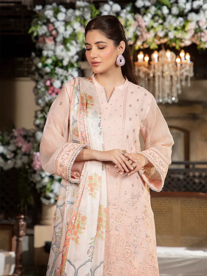 Jashn e Noor by Salitex Unstitched Embroidered 3 Piece Cotton Silk SUNW7JI084 - Summer Collection