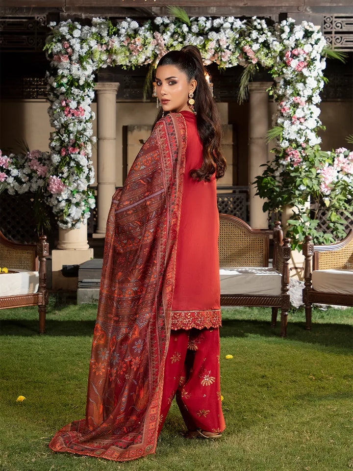 Jashn e Noor by Salitex Unstitched Embroidered 3 Piece Raw Silk SUNW7JI081 - Summer Collection