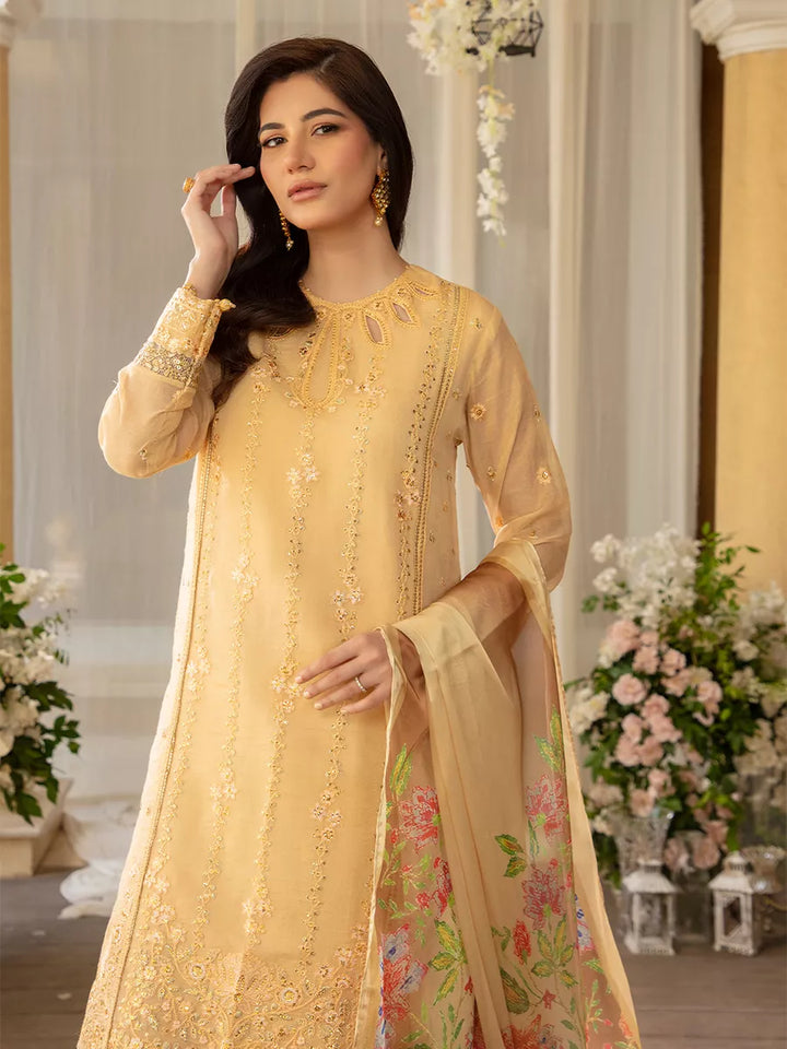Jashn e Noor by Salitex Unstitched Embroidered 3 Piece Khaddi Net SUNW7JI073 - Summer Collection