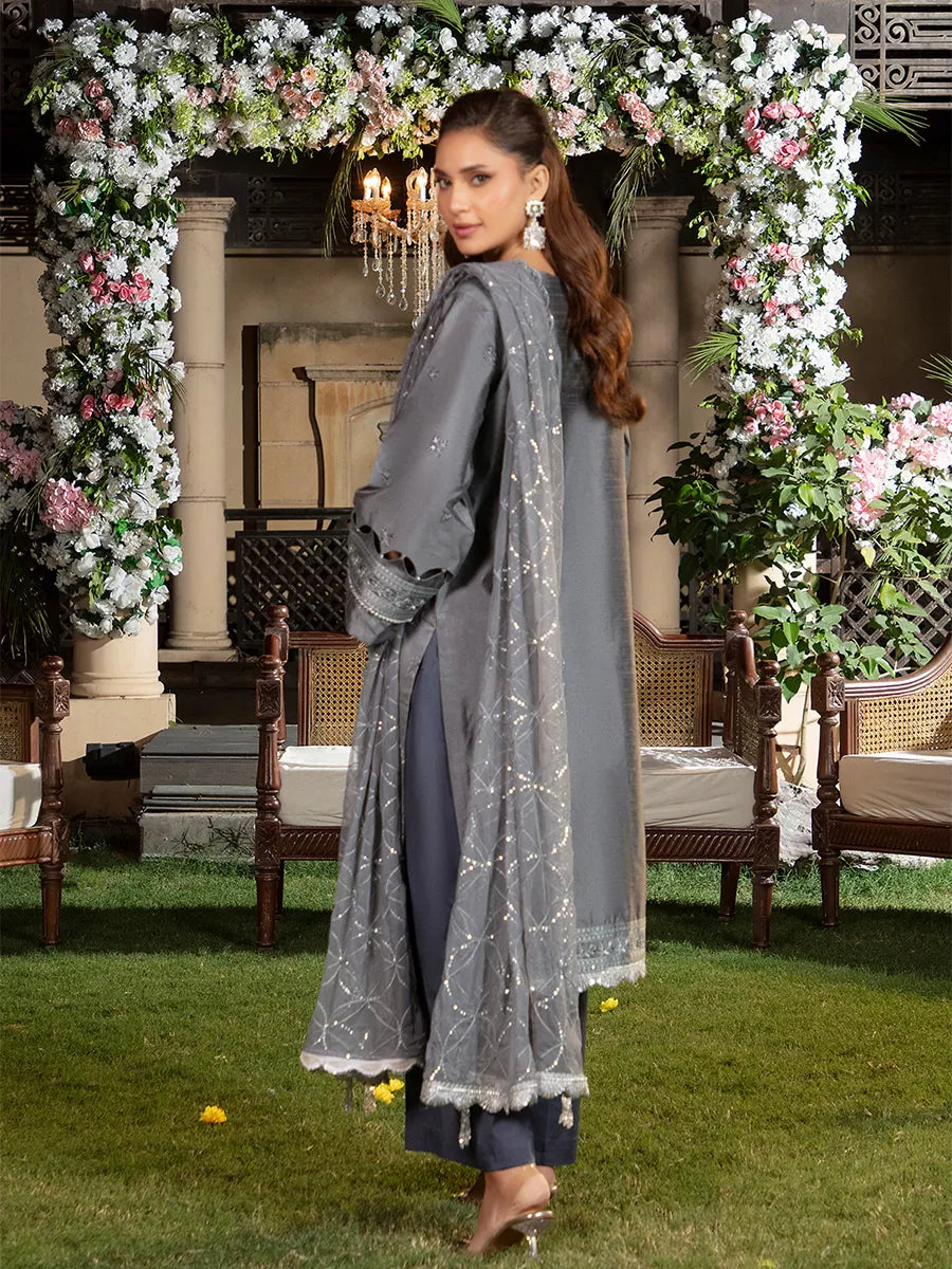 Jashn e Noor by Salitex Unstitched Embroidered 3 Piece Cotton Net SUNW7NO087 - Summer Collection