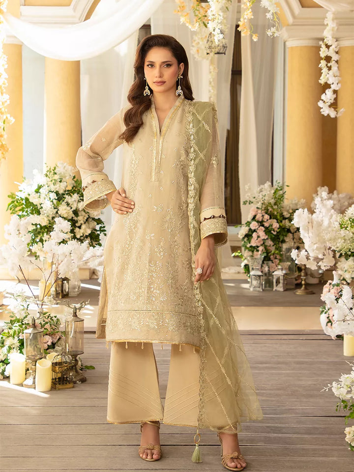 Jashn e Noor by Salitex Unstitched Embroidered 3 Piece Cotton Net SUNW7NO090 - Summer Collection