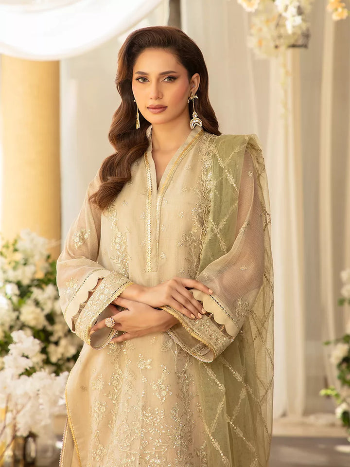 Jashn e Noor by Salitex Unstitched Embroidered 3 Piece Cotton Net SUNW7NO090 - Summer Collection