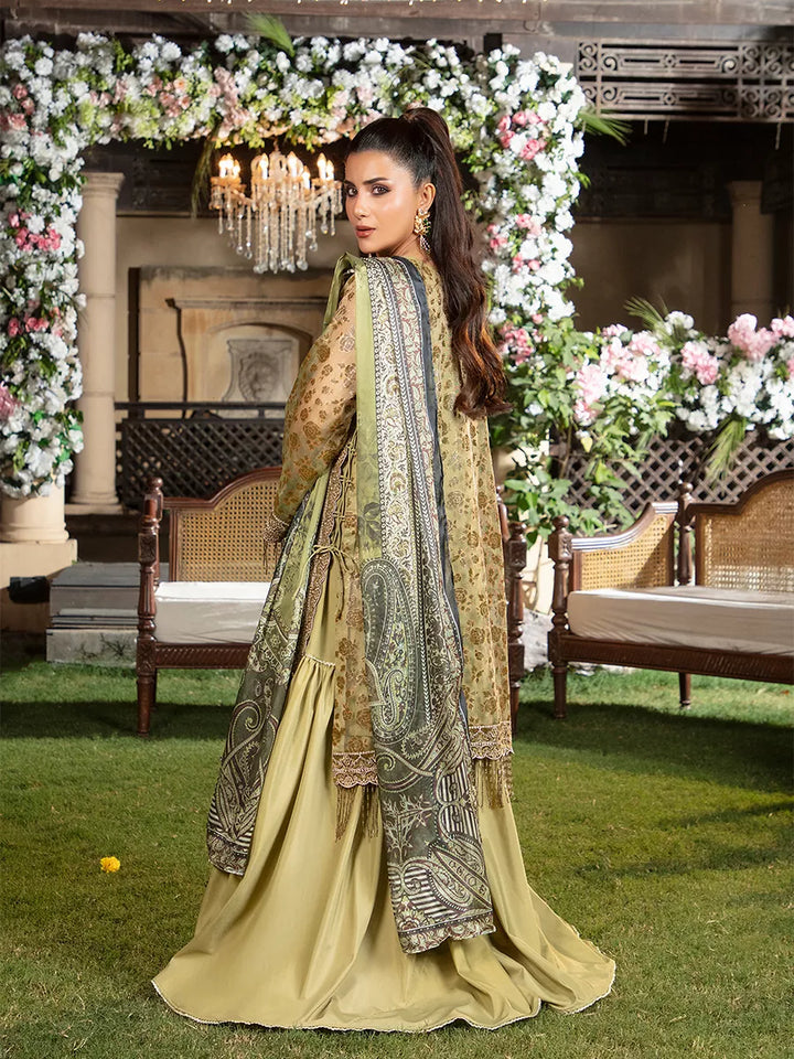 Jashn e Noor by Salitex Unstitched Embroidered 3 Piece Cotton Net SUNW7JI089 - Summer Collection