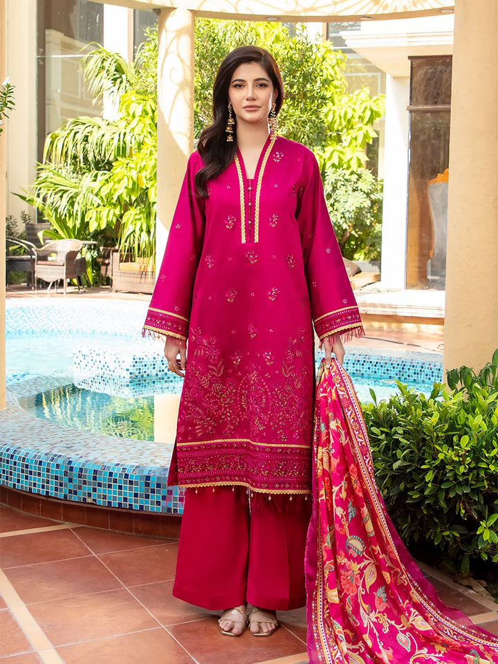Jashn e Noor by Salitex Unstitched Embroidered 3 Piece Net SUNW7JI091 - Summer Collection