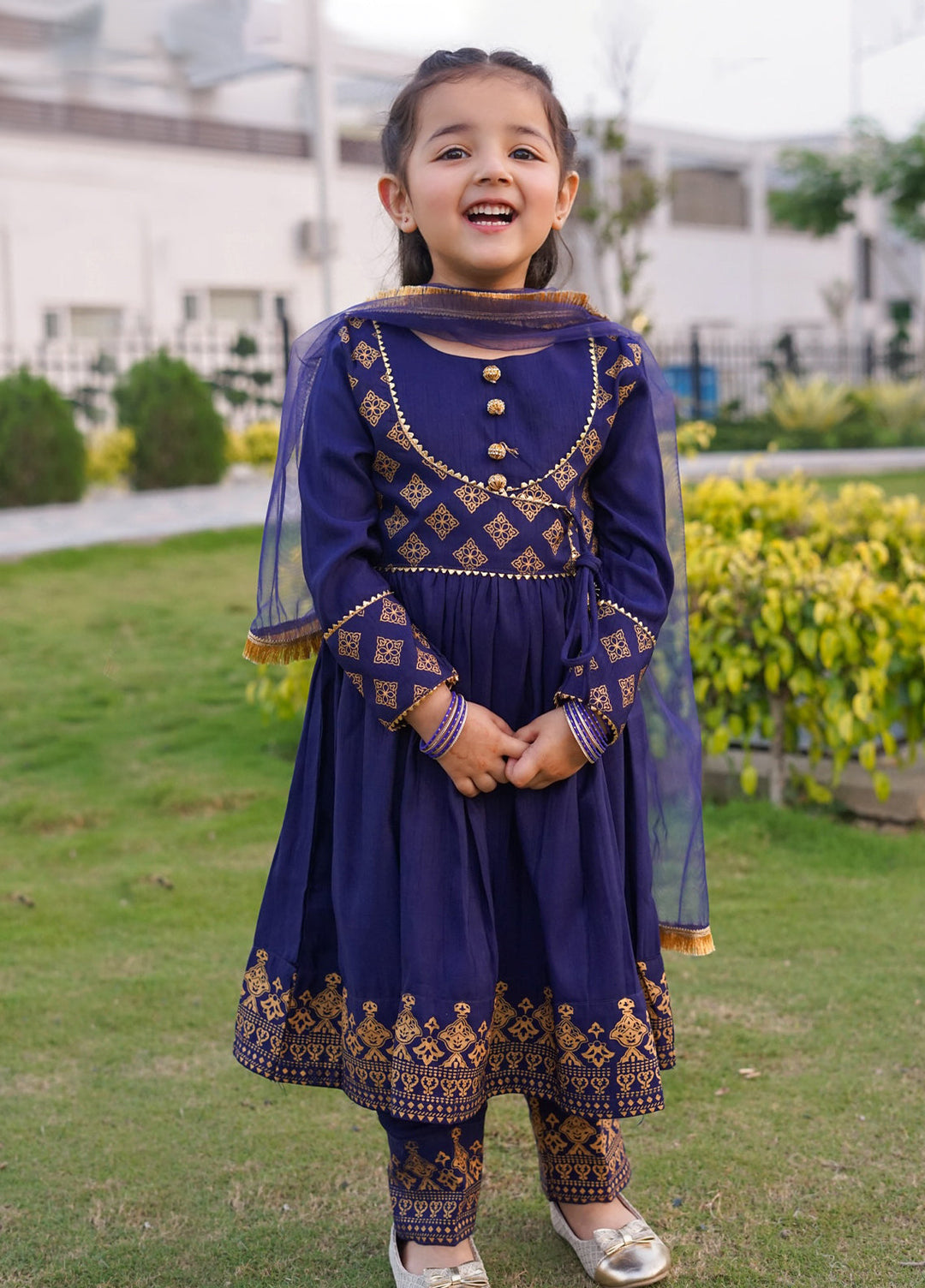 Modest Girls Pret Printed Rawsilk 3 Piece Suit Zehra - Wedding Collection