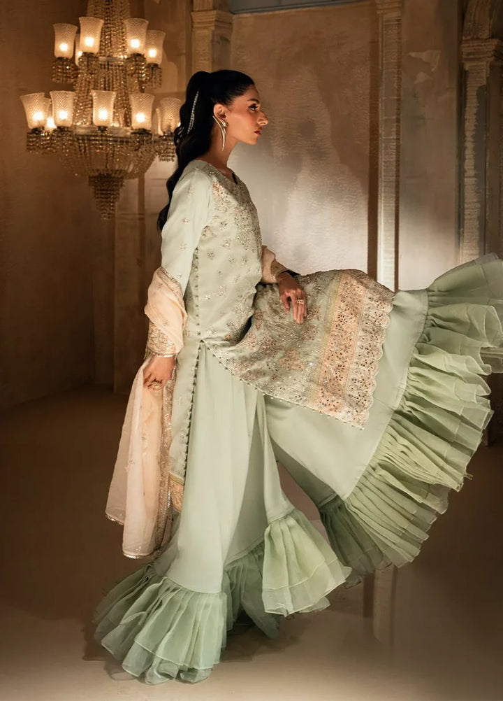 Salitex Roma Luxury Unstitched Embroidered Organza 3 Piece Suit SUNW6RO008UT - Festive Collection