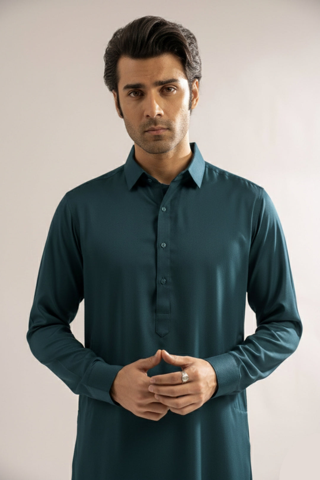 Teal green premium shalwar kameez