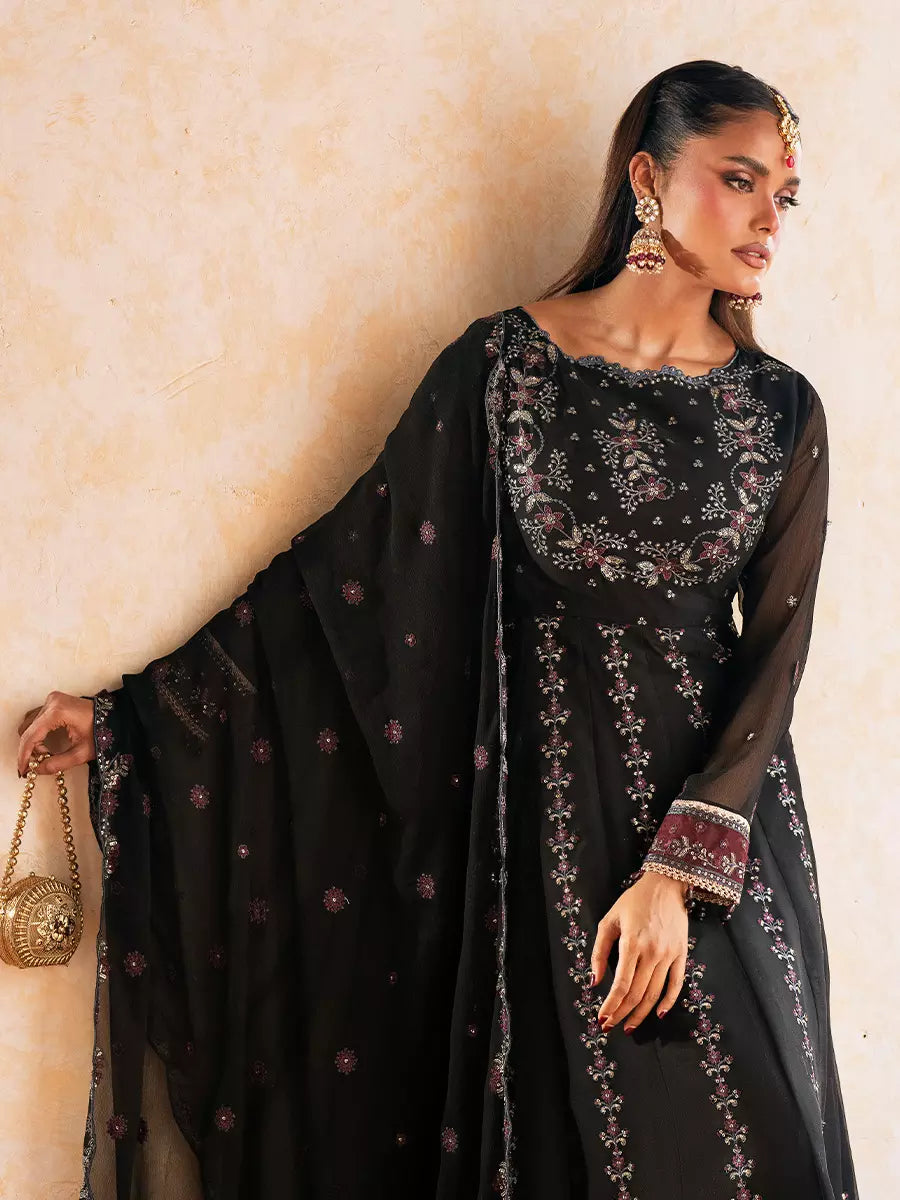Salitex Unstitched Embroidered Chiffon 3 Piece Suit SUNW7JI116UT - Eid Collection