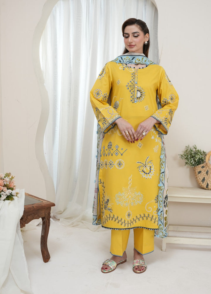 Atiya Irfan Women RTW Embroidered Lawn 3 Piece Suit AT-12 - Summer Collection