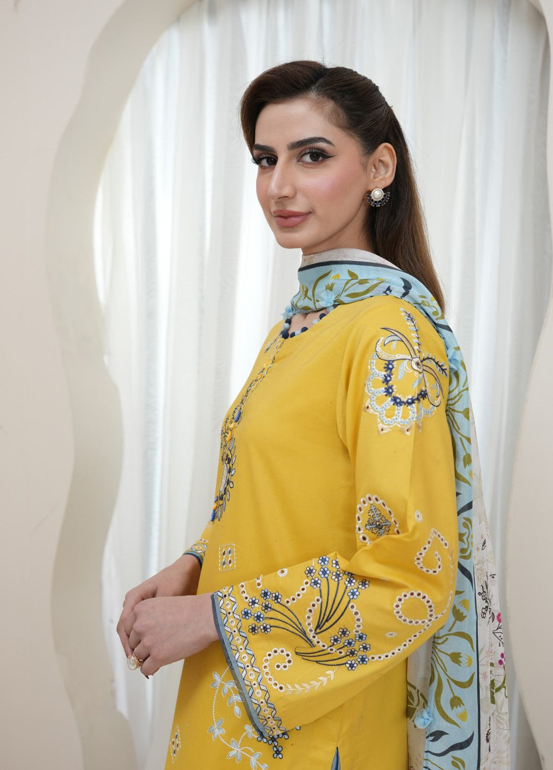 Atiya Irfan Women RTW Embroidered Lawn 3 Piece Suit AT-12 - Summer Collection