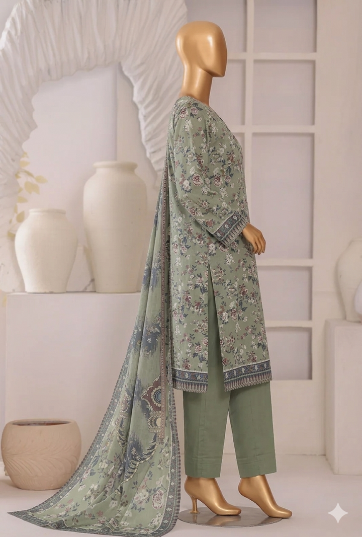Platinum by HZ Textile Unstitched Printed Lawn 3 Piece Suit PPC-1199 - Casual Collection