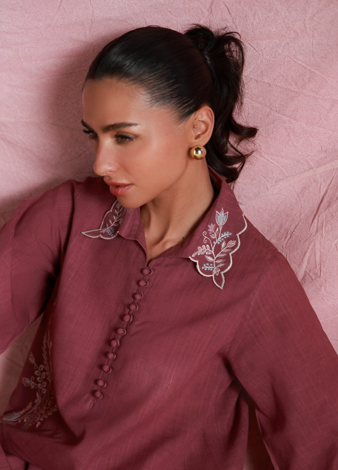 Sahar Women Embroidered Lawn 2 Piece Suit Mulberry Muse - Casual Collection