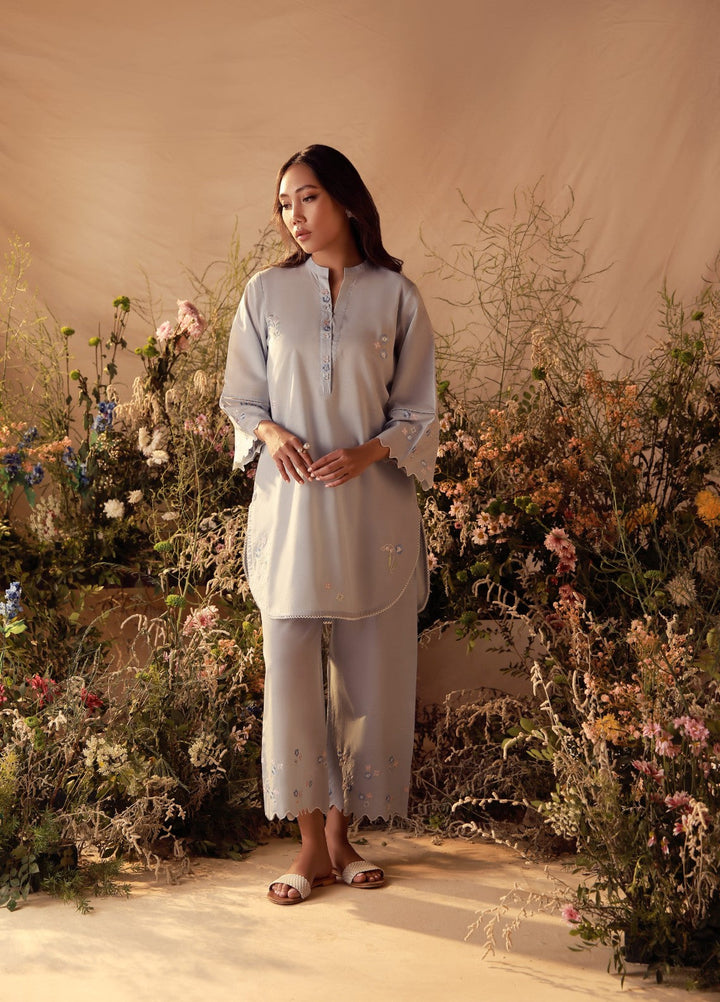 Sahar Women Embroidered Cambric 2 Piece Suit Bluebell - Casual Collection