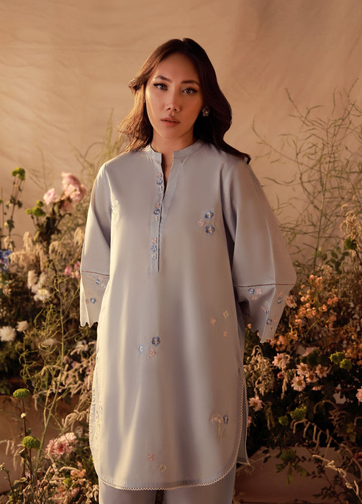 Sahar Women Embroidered Cambric 2 Piece Suit Bluebell - Casual Collection