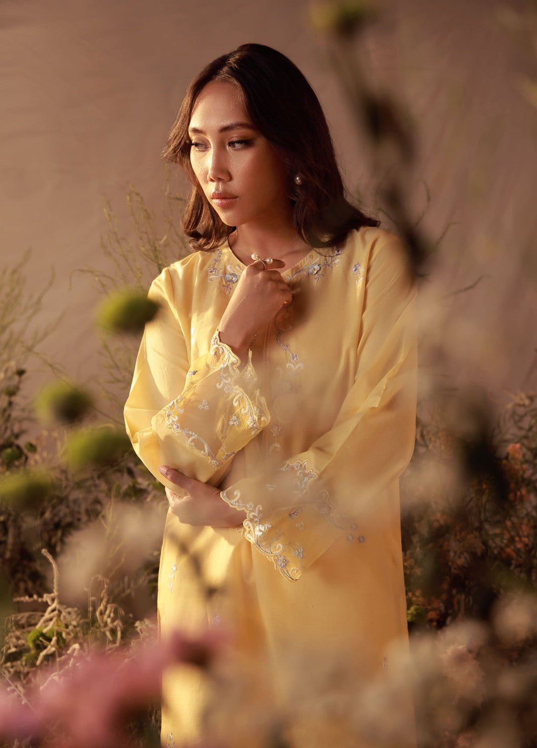 Sahar Women Embroidered Cambric 2 Piece Suit Buttercup - Casual Collection