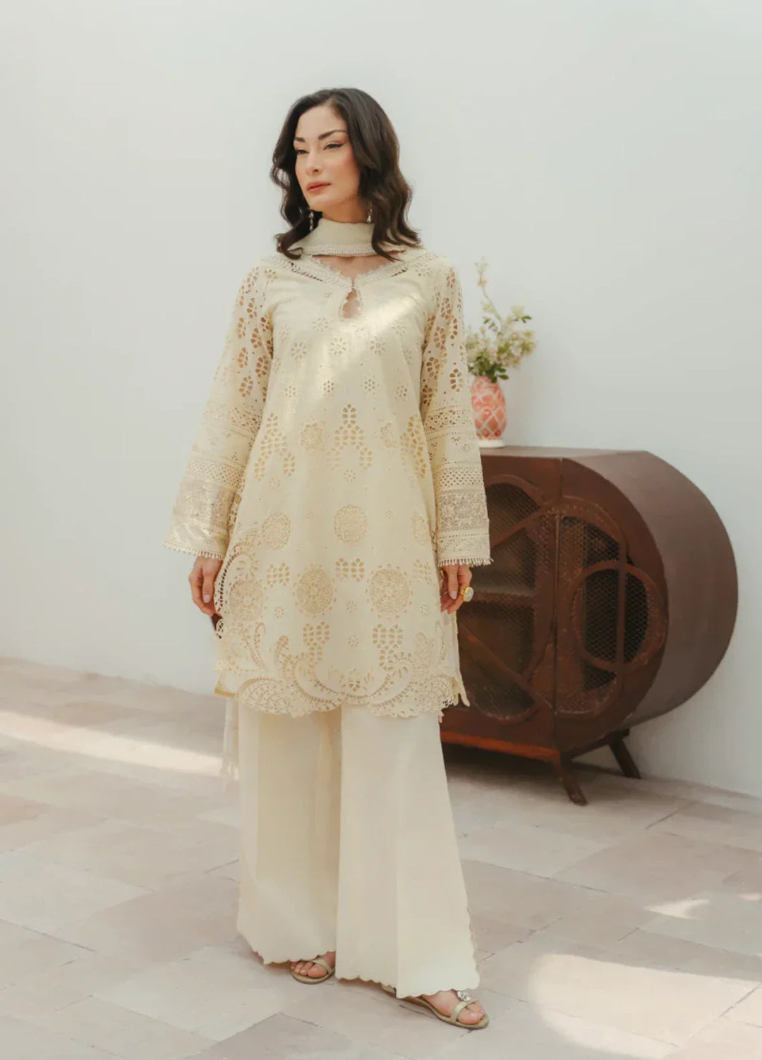 Manara by Maria RTW Embroidered Chikankari 3 Piece Suit JASMINE Festive Collection