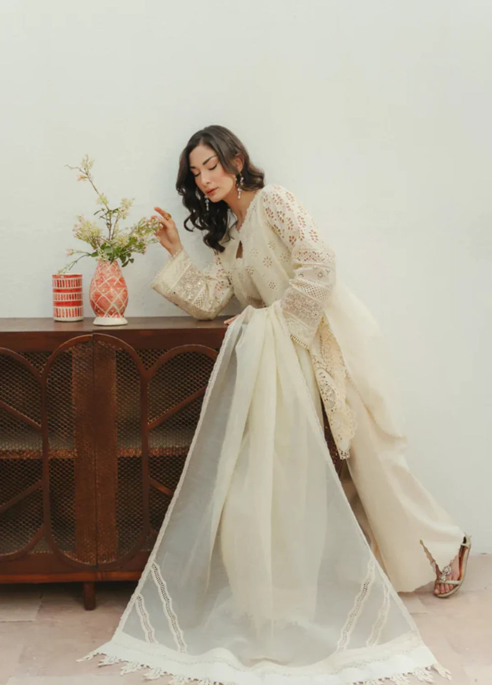 Manara by Maria RTW Embroidered Chikankari 3 Piece Suit JASMINE Festive Collection
