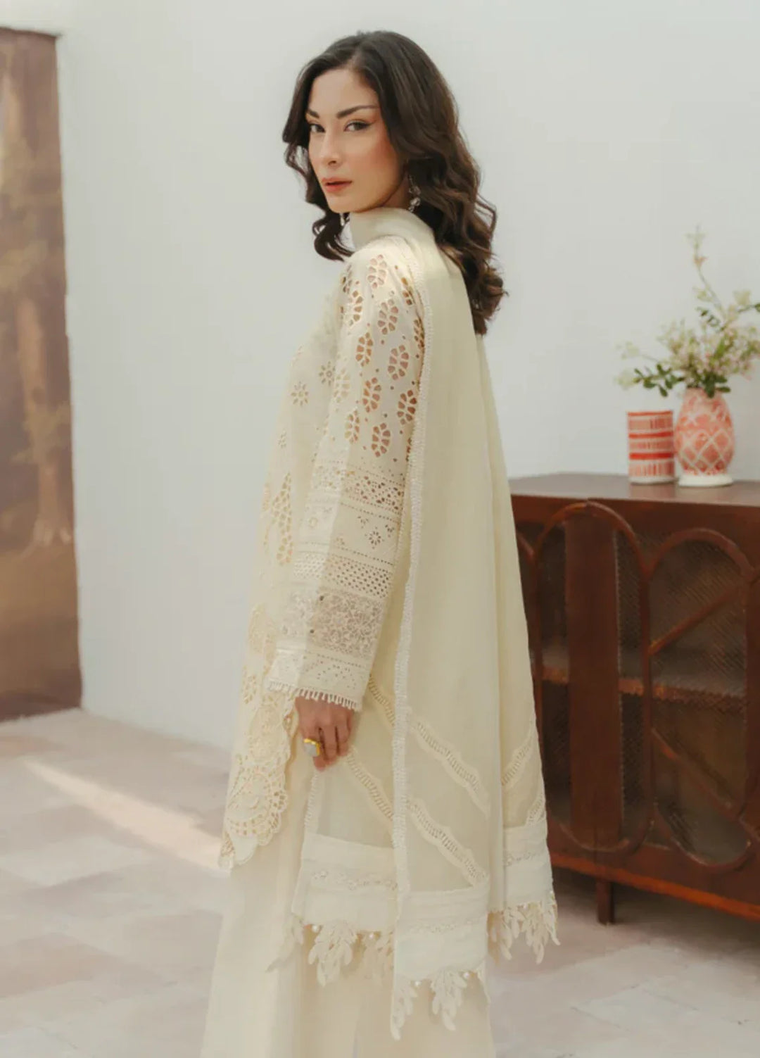 Manara by Maria RTW Embroidered Chikankari 3 Piece Suit JASMINE Festive Collection