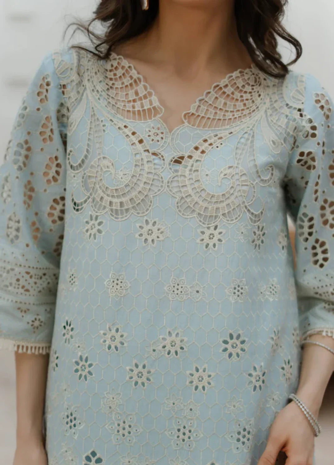 Manara by Maria RTW Embroidered Chikankari 3 Piece Suit DAFFODIL Festive Collection