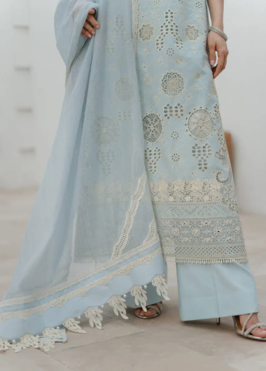 Manara by Maria RTW Embroidered Chikankari 3 Piece Suit DAFFODIL Festive Collection