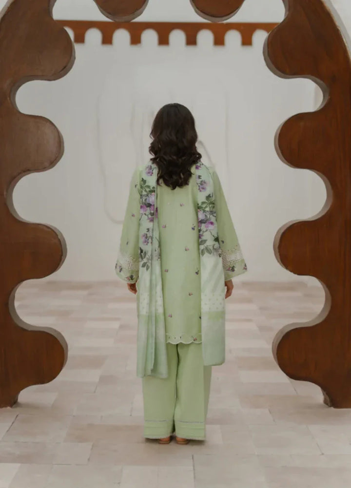 Manara by Maria RTW Embroidered Chiffon 3 Piece Suit GARDENIA Festive Collection