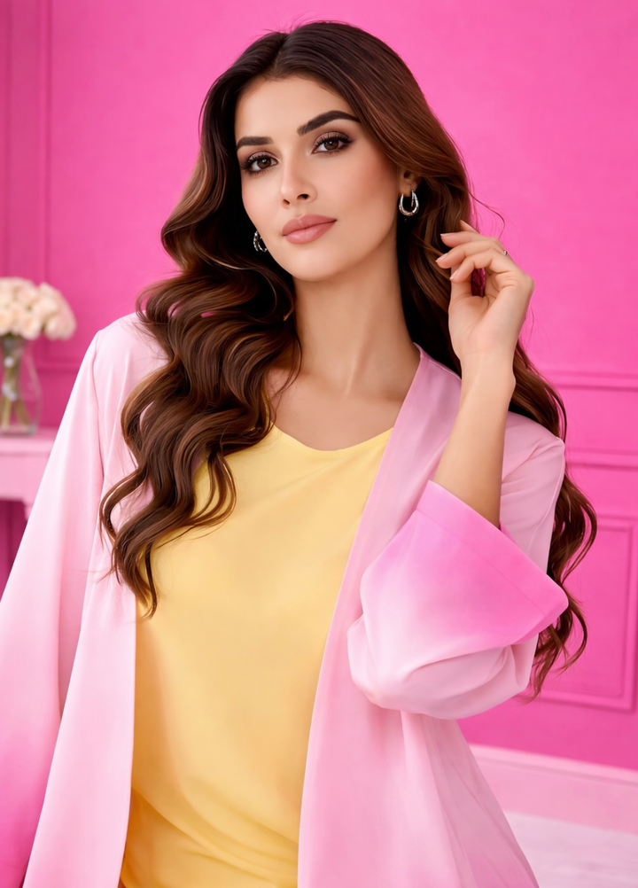 Summer Fusion by The Girl Store RTW Solids Lawn 3 Piece Suit Butter Cream 3 Piece Suit - Casual Collection