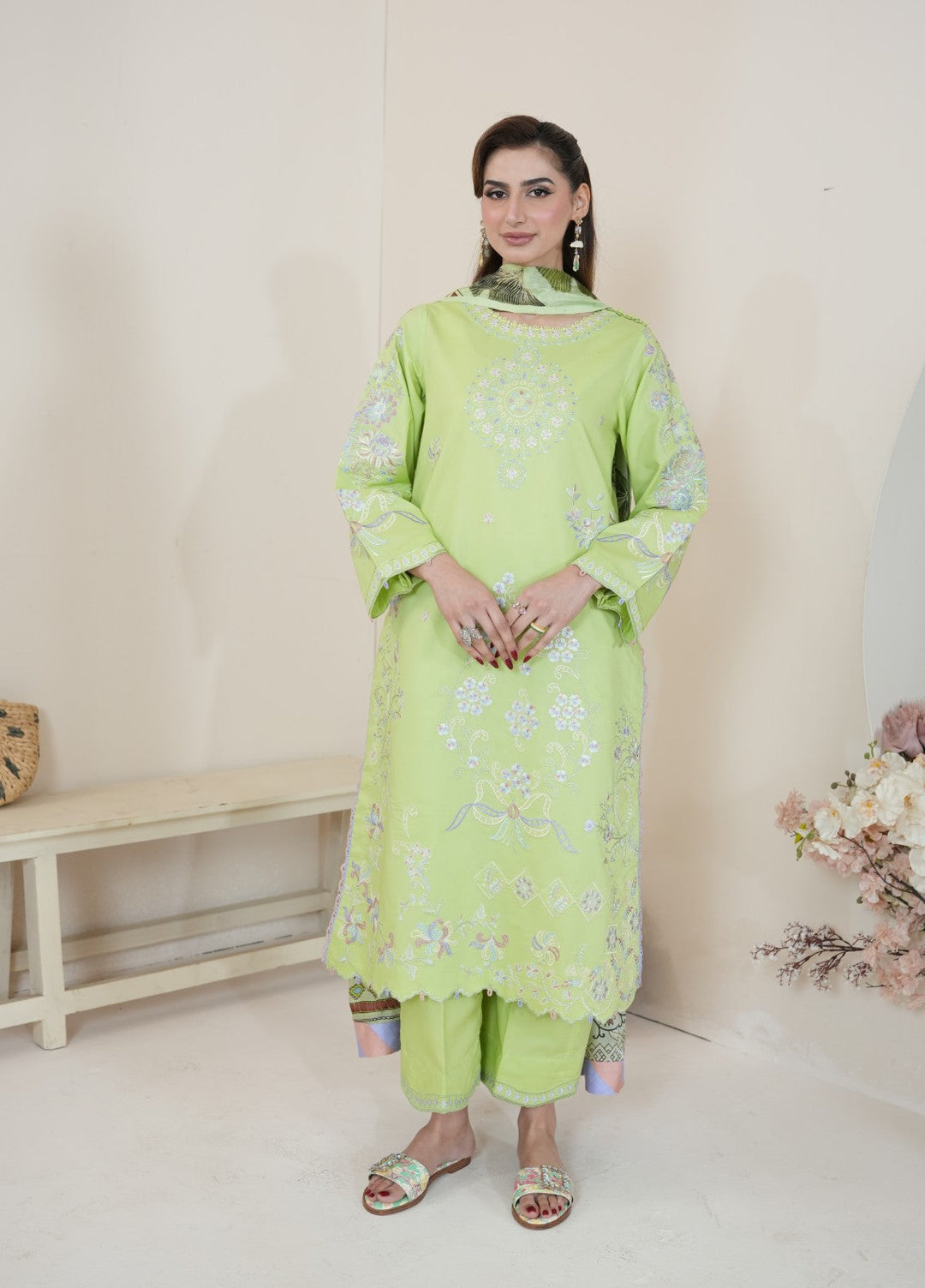 Atiya Irfan Women RTW Embroidered Lawn 3 Piece Suit AT-11 - Summer Collection