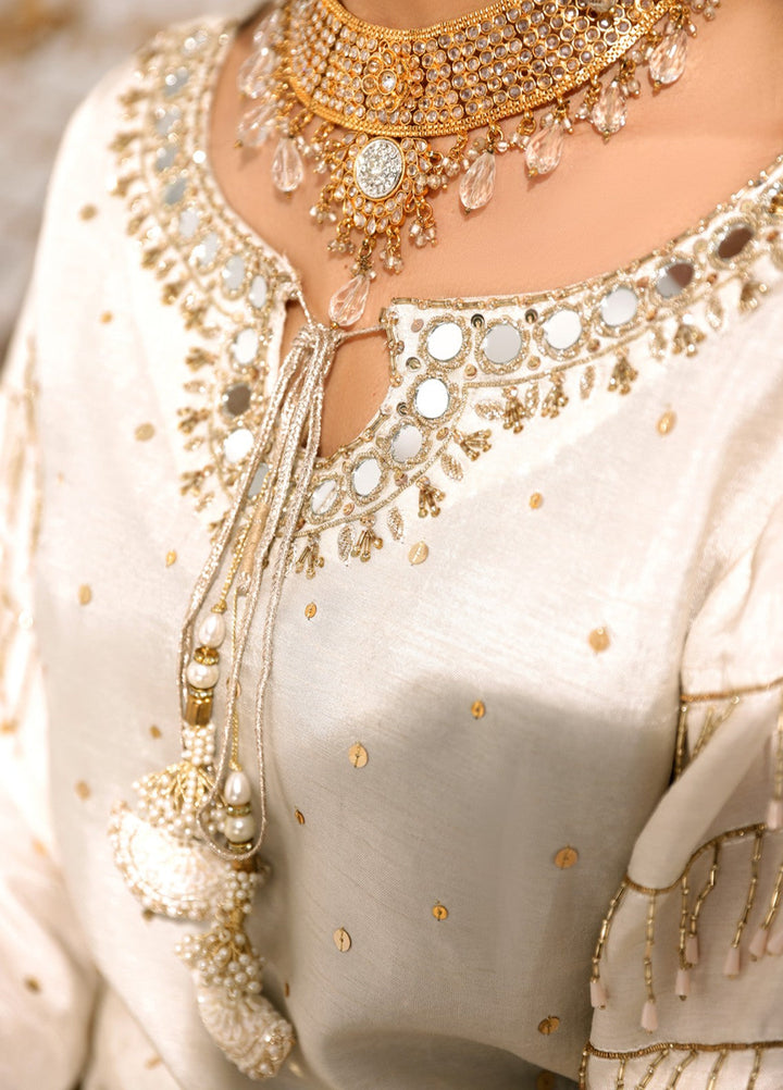 Manzilen by Ibraysha Women RTW Hand work Korean Silk 3 Piece Suit Ujala - Festive Collection