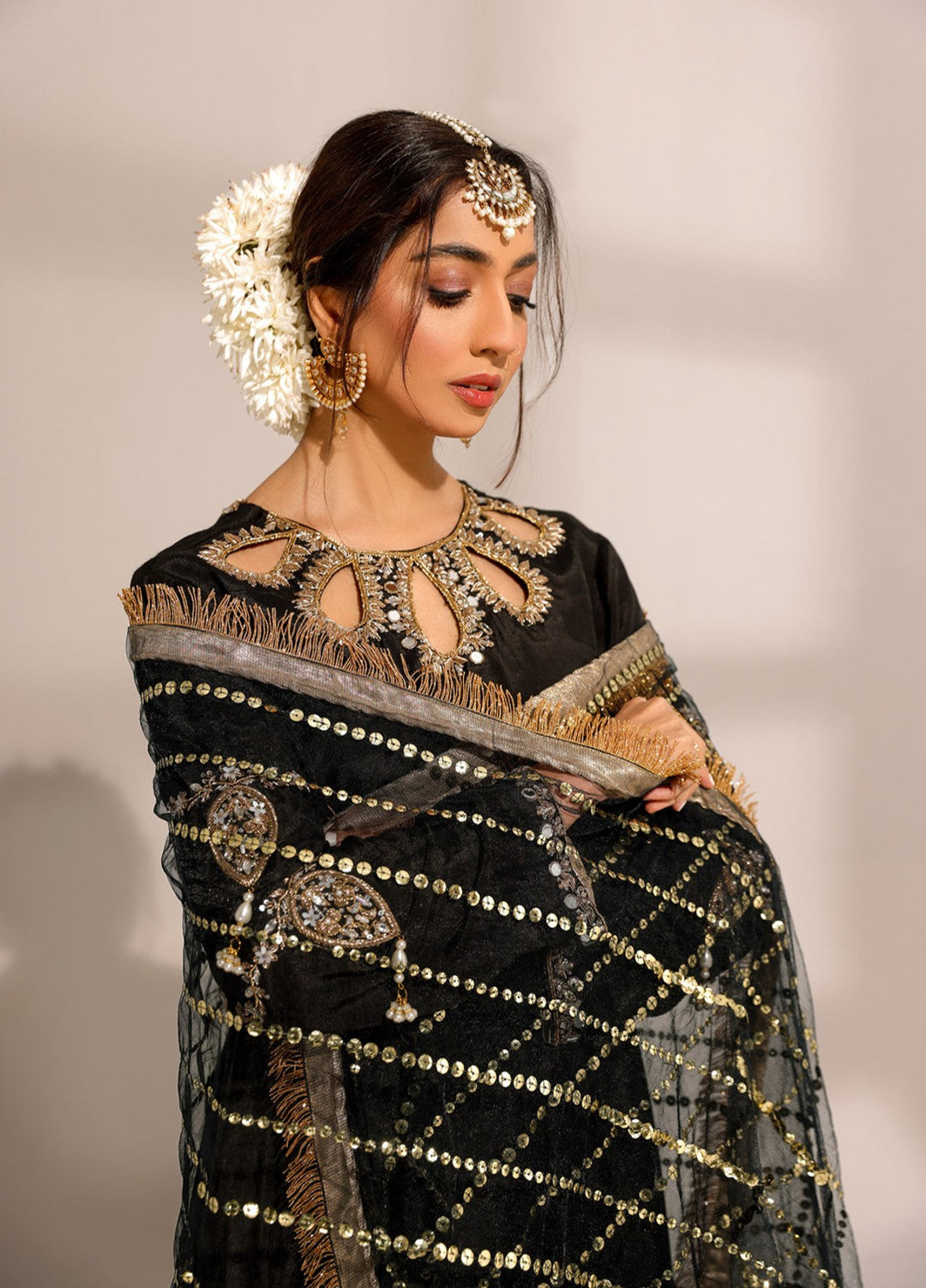 Manzilen by Ibraysha Women RTW Hand work Raw Silk 3 Piece Suit Karishma - Festive Collection