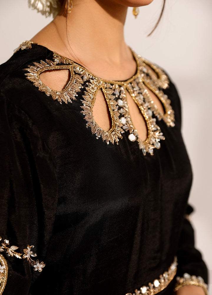 Manzilen by Ibraysha Women RTW Hand work Raw Silk 3 Piece Suit Karishma - Festive Collection