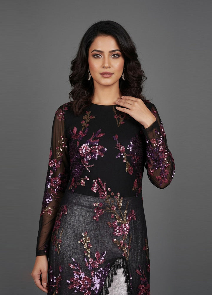 Afsana e Noor by Ibraysha RTW Embroidered Net Sequence 3 Piece Suit Raqs-E-Noor - Festive Collection