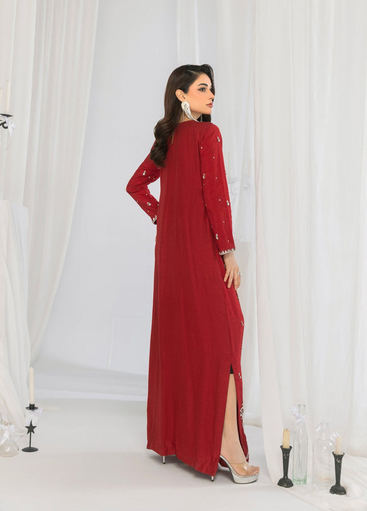 Afsana e Noor by Ibraysha RTW Hand work Korean Silk 2 Piece Suit Roshan-E-Ishq - Festive Collection