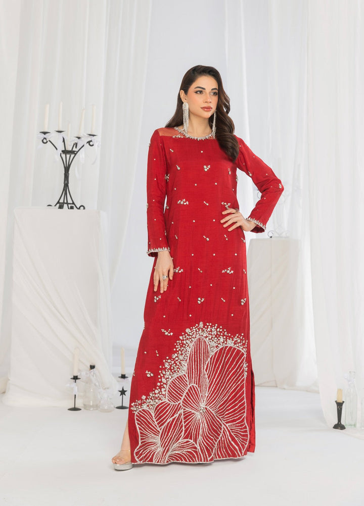 Afsana e Noor by Ibraysha RTW Hand work Korean Silk 2 Piece Suit Roshan-E-Ishq - Festive Collection