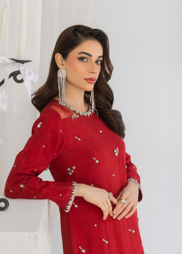 Afsana e Noor by Ibraysha RTW Hand work Korean Silk 2 Piece Suit Roshan-E-Ishq - Festive Collection