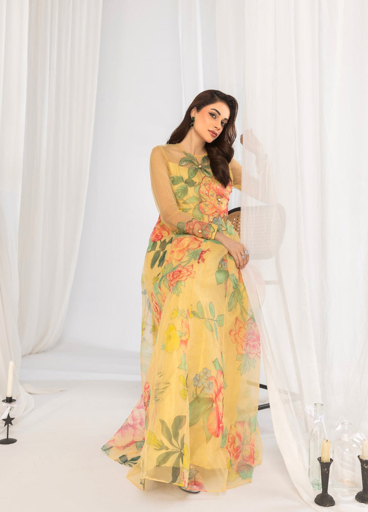 Afsana e Noor by Ibraysha RTW Embroidered Organza 4 Piece Suit Noor-E-Zarin - Festive Collection