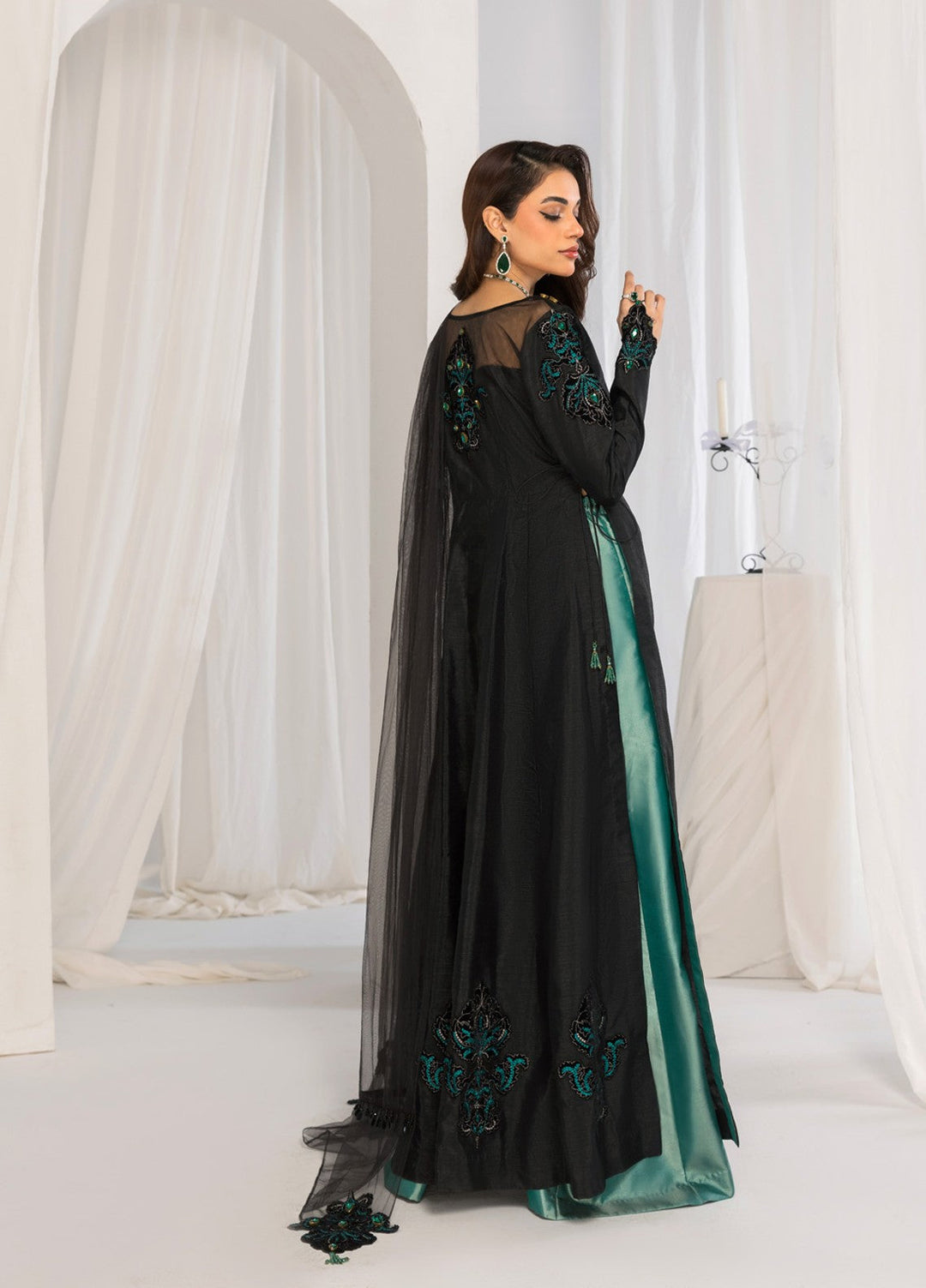 Afsana e Noor by Ibraysha RTW Embroidered Raw Silk 3 Piece Suit Roya Sayah - Festive Collection