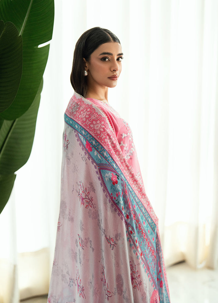 Virelle by Sahane Unstitched Embroidered Lawn 3 Piece Suit CG50007 Peony - Casual Collection